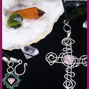 Handcrafted Twisted Wire Cross Necklace